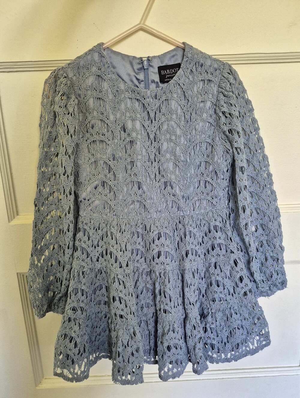Bardot Junior Girls Lace Dress Size 4 Blue